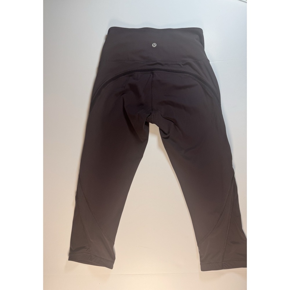 Lululemon Pants Womens 6 BCrop Yoga High Rise Mesh Activewear Gym Brown
